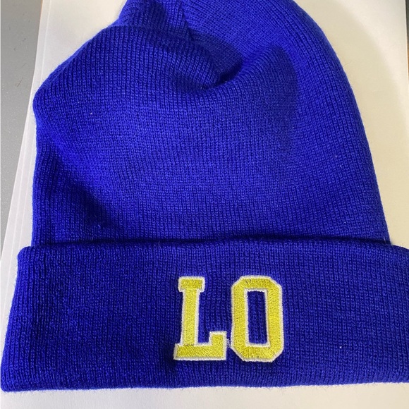 NWT Yupoong Cuffed Beanie - 1501KC, Custom Embroidered Aunt on 1 side/Lo on back - Picture 2 of 3